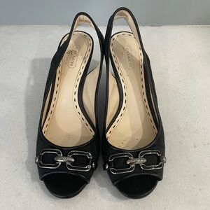 Coach Cynthia slingback peep-toe wedge heels - 7